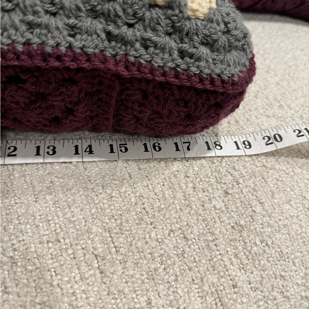 Crochet Covered Decorative Large Square Pillows - Picture 11 of 11